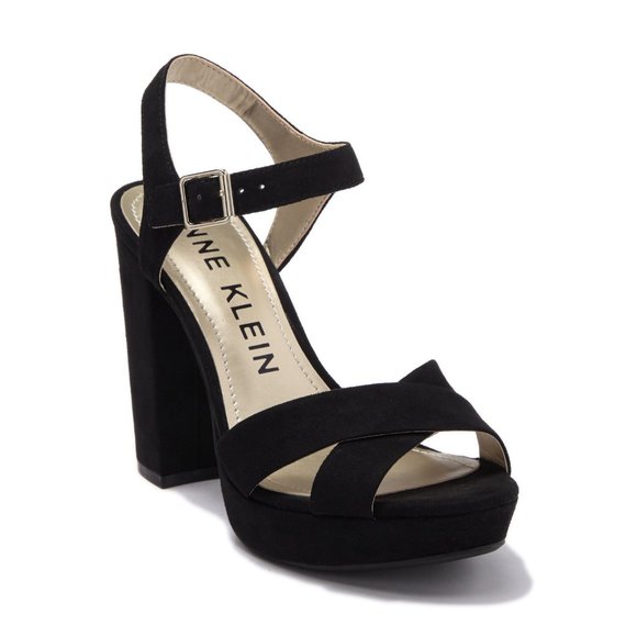 Anne Klein Shoes - Anne Klein Open Toe / Strap Sandals Black